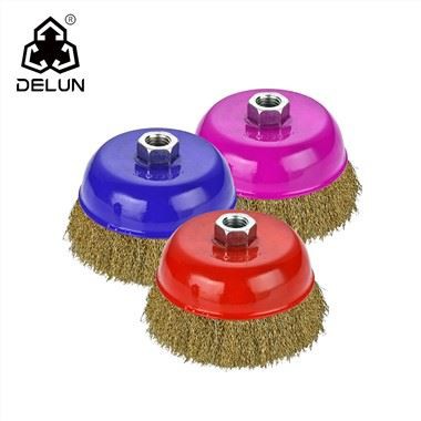 Chổi quét bánh xe bằng dây thép uốn cong 4 inch